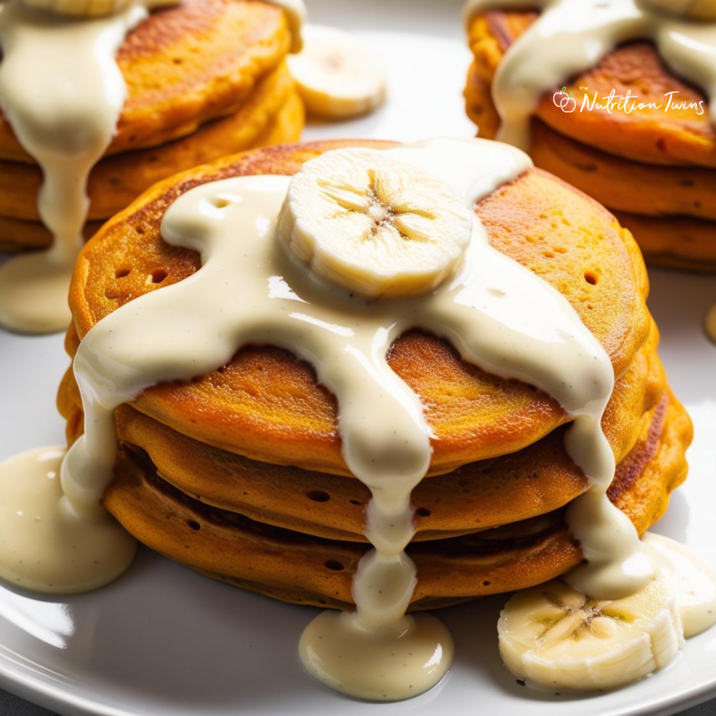 Protein Pancakes with Pumpkin Banana Cream Syrup Protein Pancakes with Pumpkin Banana Cream Syrup